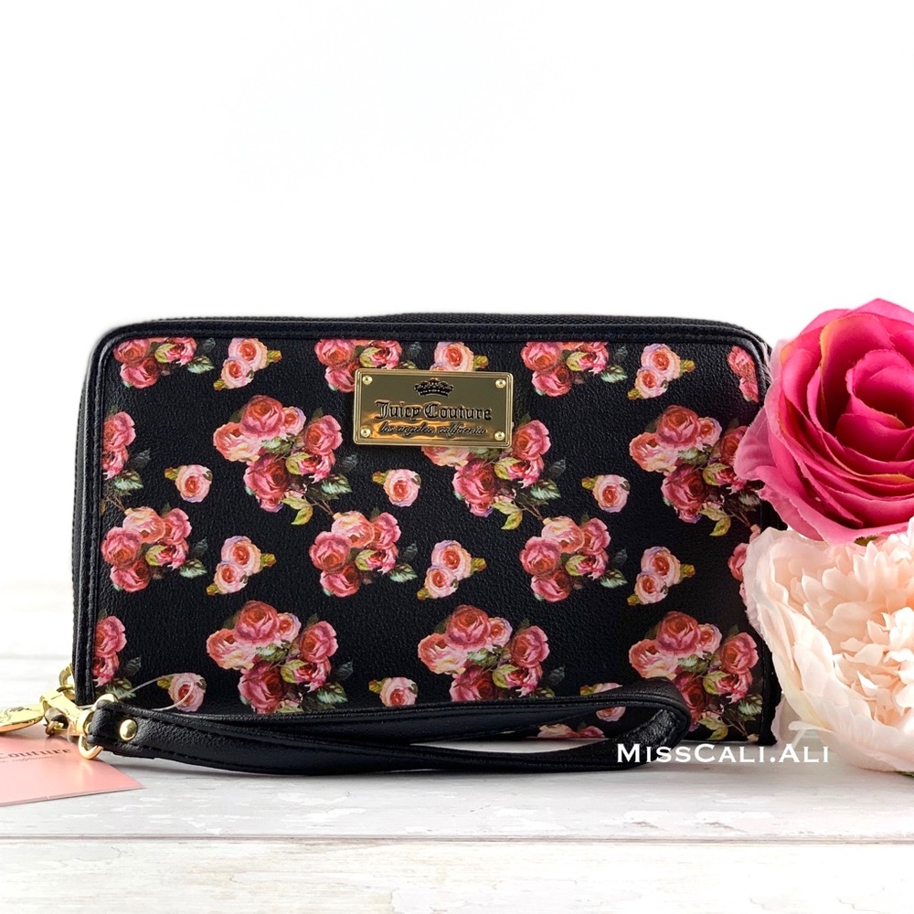 JUICY COUTURE SET 🌹 Floral Rose Tote Bag & Wallet - Picture 10 of 16